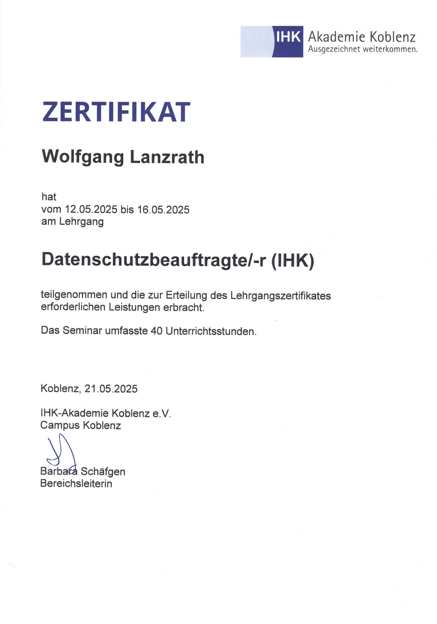 Datenschutzbeauftragter IHK