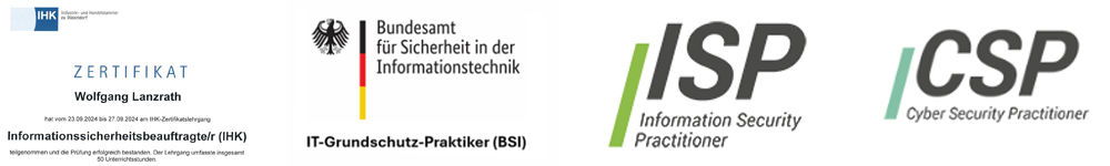 Zertifikate Informationssicherheit
